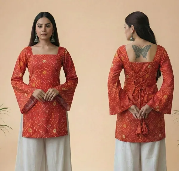 Mahira's_Comfort_Women_Printed_Straight_Kurta_Red