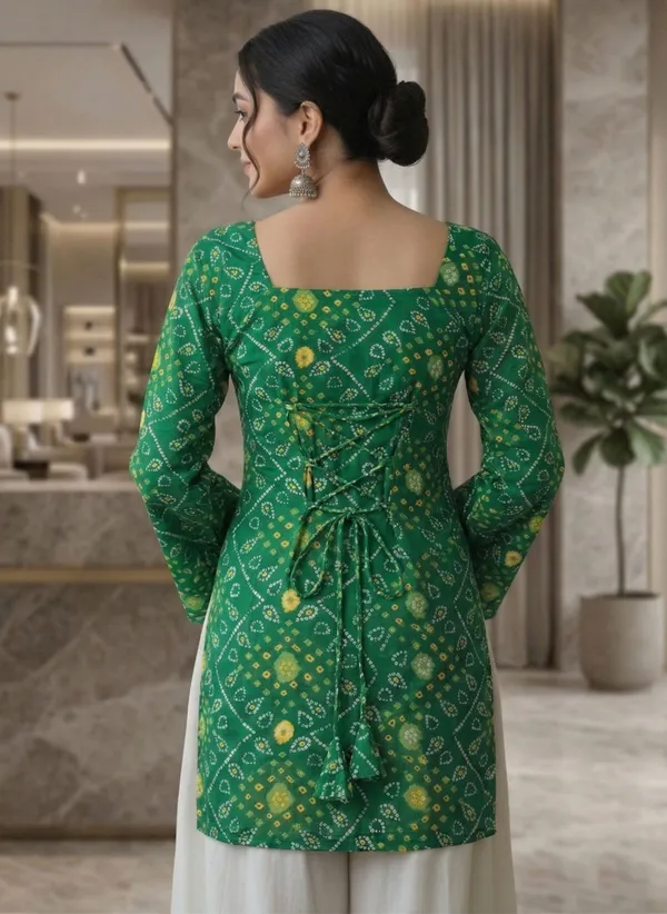 Mahira's_Comfort_Women_Printed_Straight_Kurta_Green