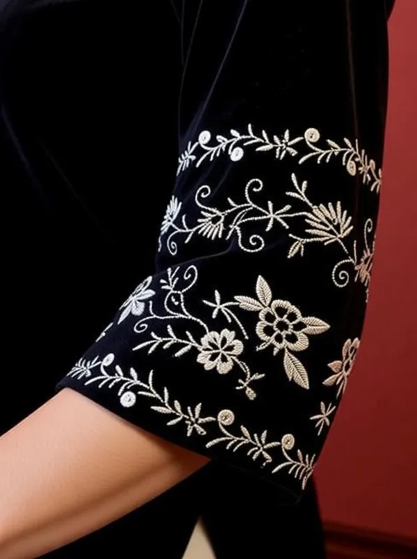 Mahira's_Comfort_Women_Embroidered_High_Low_Kurta_Black