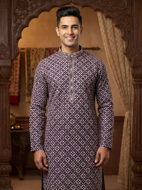 Premium_Deep_Blue_Jacquard_Embroidered_Kurta_Pajama_Set_for_Men_|_Wedding_Festival_Ethnic_Wear_|_Full_Sleeve_Band_Collar_Kurta_Set_-_Vedkart