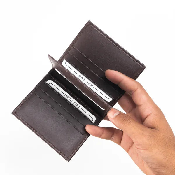 WOCO_Men_&_Women_Casual,_Formal_Brown_Vegan_Leather_Card_Holder_(12_Card_Slots)