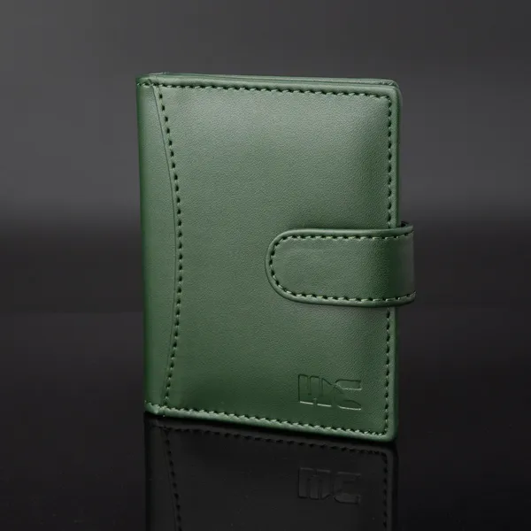 WOCO_Men_&_Women_Casual,_Formal,_Travel_Green_Genuine_Leather_Card_Holder_(6_Card_Slots)