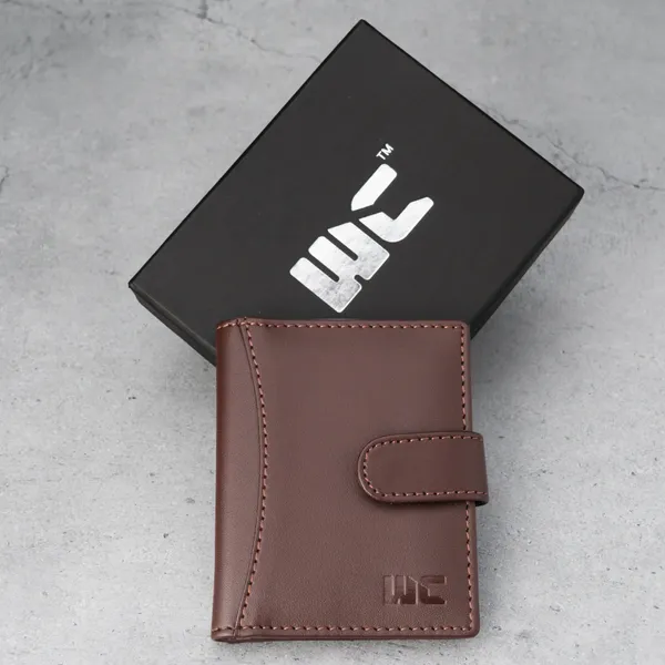 WOCO_Men_&_Women_Casual,_Formal_Brown_Vegan_Leather_Card_Holder_(6_Card_Slots)