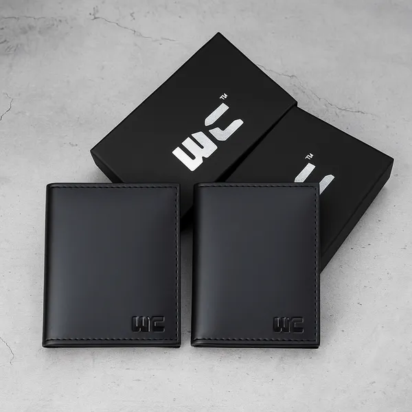 WOCO_Men_Casual,_Formal_Black_Vegan_Leather_Card_Holder_(12_Card_Slots)