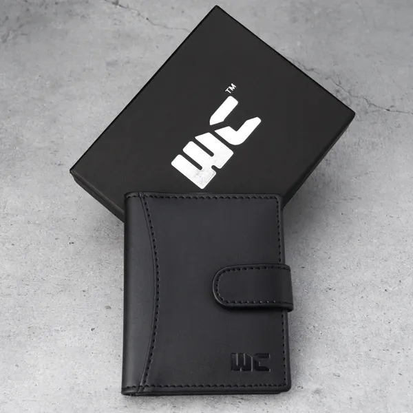 WOCO_Men_&_Women_Casual,_Formal,_Travel_Black_Vegan_Card_Holder_(6_Card_Slots)