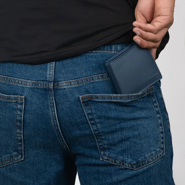 WOCO_Men_Casual,_Formal_Blue_Genuine_Leather_Wallet_(4_Card_Slots)
