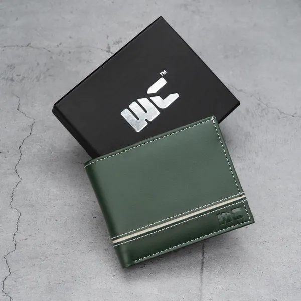 WOCO_Men_Casual,_Formal_Green_Genuine_Leather_Wallet_(6_Card_Slots)