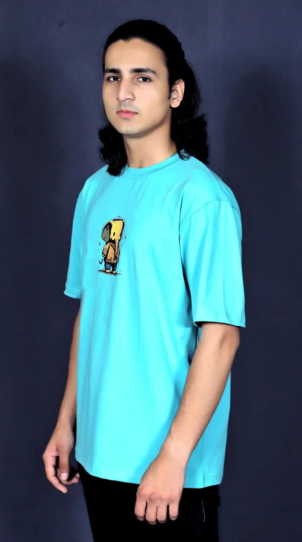 Cyan_Cotton_Elephant_Print_Oversized_T-Shirt_For_Men