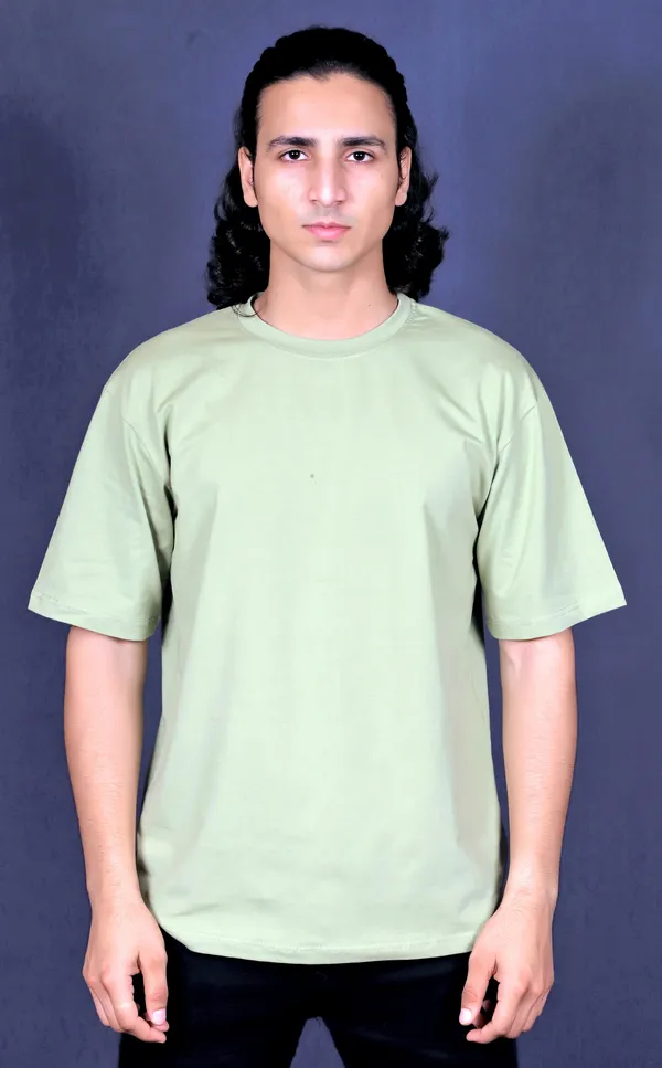 Green_Cotton_Oversized_Plain_For_Men
