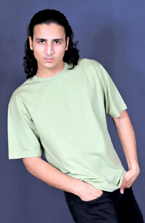 Green_Cotton_Oversized_Plain_For_Men