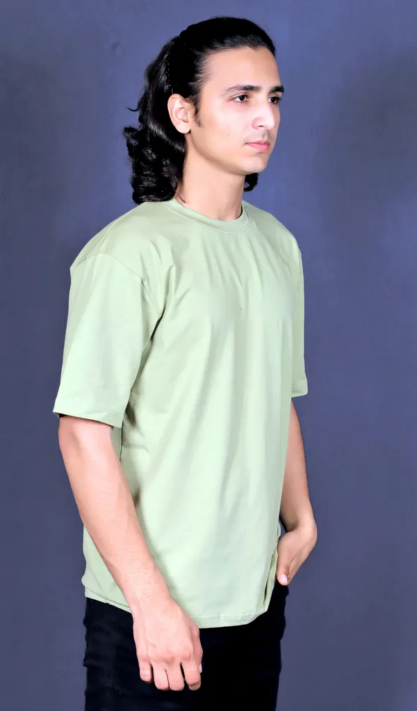 Green_Cotton_Oversized_Plain_For_Men