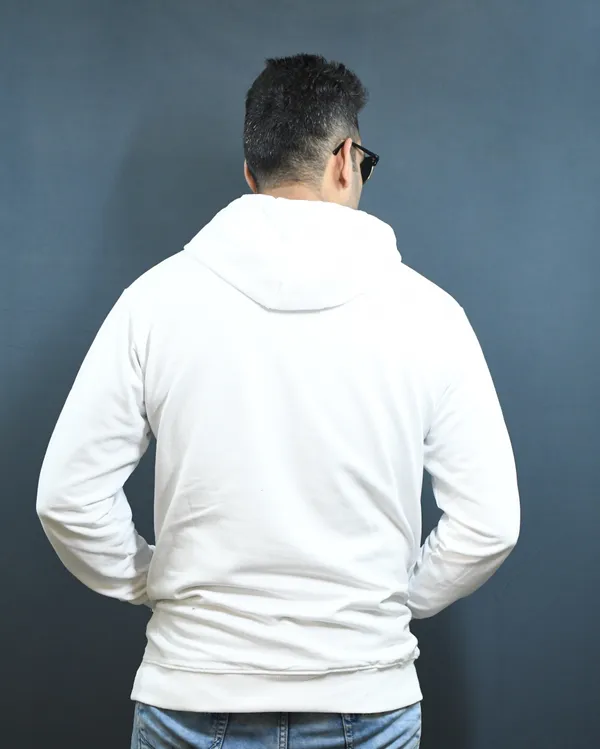 White_Polyester_Blend_Plain_Regular_Fir_Hoodie_For_Men