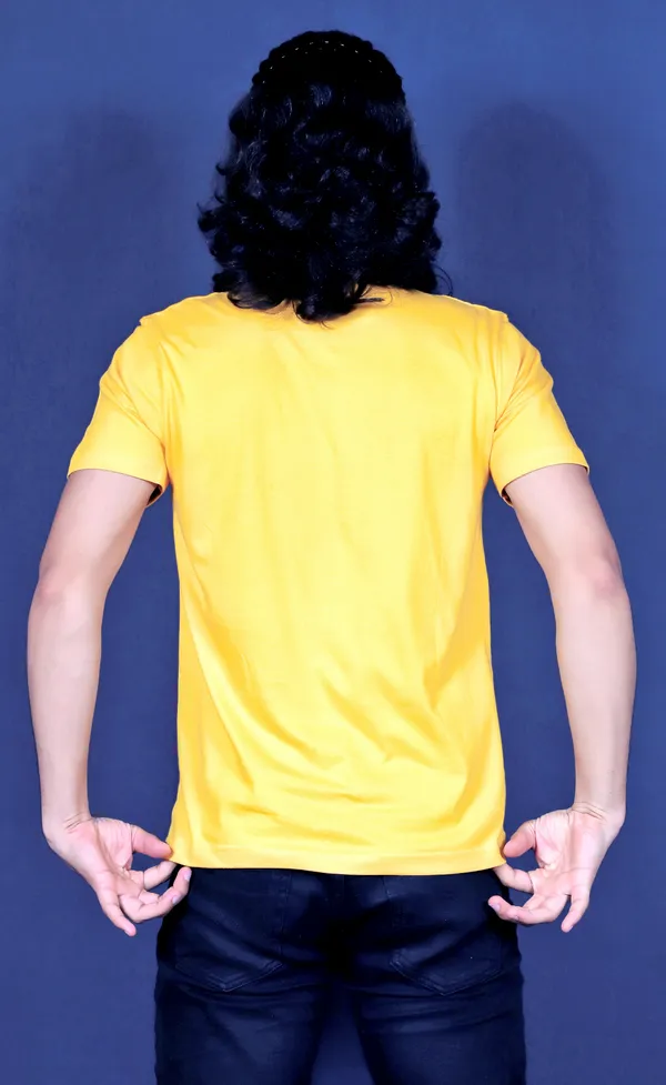 Yellow_Cotton_Round_Neck_Regular_Fit_For_Men