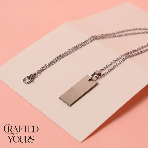 Silver_Peronalised_Stainless_Steel_Bar_Rectangle_Pendant_With_Chain