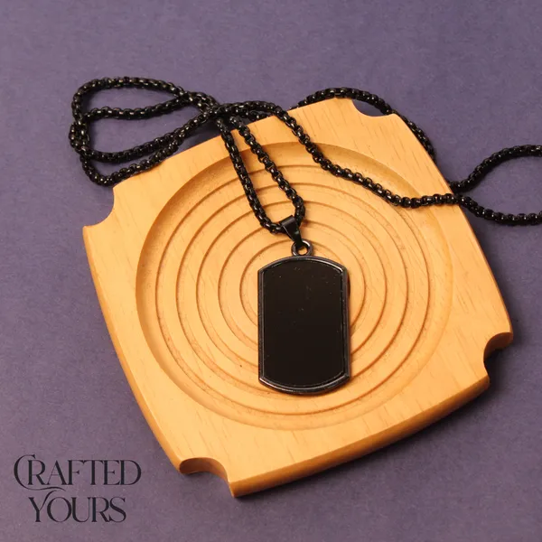 Black_Personalised_Black_Soldier_Dog_Tag_With_Chain