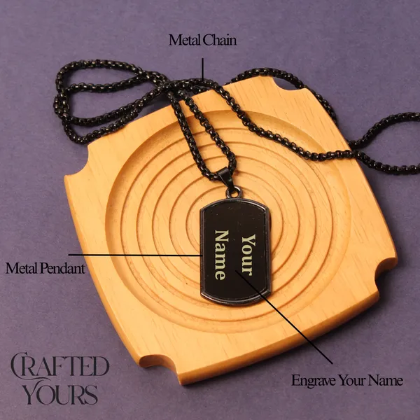 Black_Personalised_Black_Soldier_Dog_Tag_With_Chain