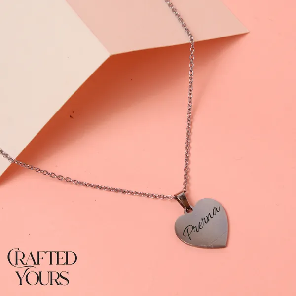 Silver_Peronalised_Stainless_Steel_Silver_Heart_Pendant_With_Chain
