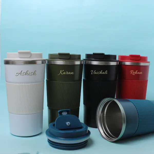 White_Personalised_Coffee_Flask_With_Grip