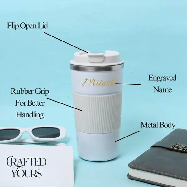 White_Personalised_Coffee_Flask_With_Grip