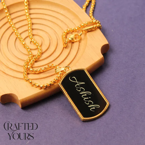 Black_And_Gold_Personalised_Black_&_Gold_Soldier_Dog_Tag_With_Chain