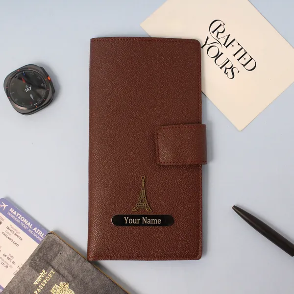 Brown_Personalised_Pebble_Textured_Travel_Wallet