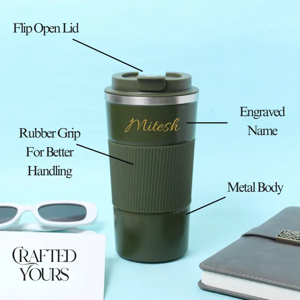 Green_Personalised_Coffee_Flask_With_Grip