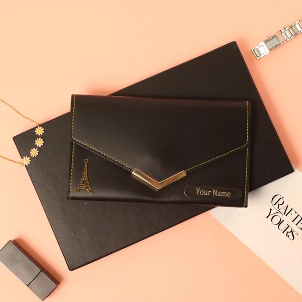 Black_Personalised_Classic_Ladies_Clutch