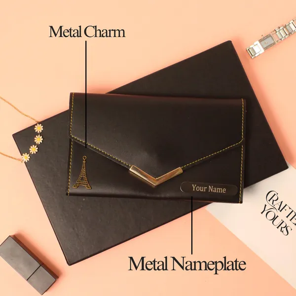 Black_Personalised_Classic_Ladies_Clutch
