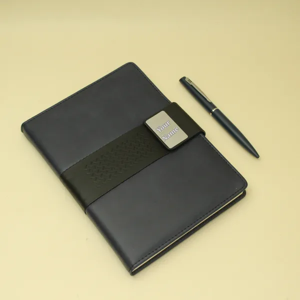 Blue_Personalised_Premium_Dual_Colour_Diary_&_Pen_Combo
