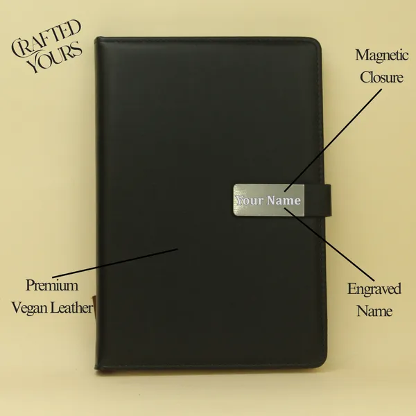 Black_Personalised_Premium_Magnetic_Loop_Dairy