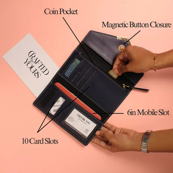 Black_Personalised_Classic_Gents_Wallet_&_Ladies_Clutch_Couple_Combo