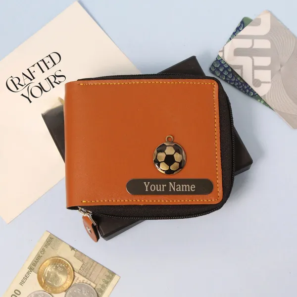 Tan_Personalised_Classic_Mens_Zippered_Wallet