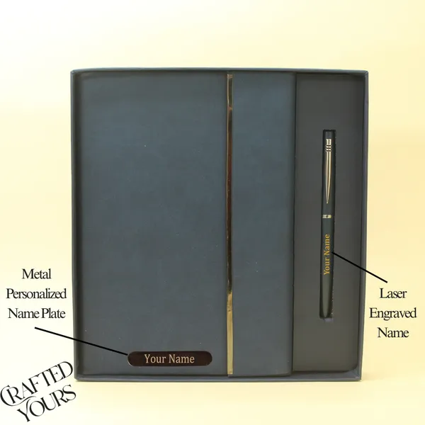 Blue_Personalised_Flip_Magnetic_Diary_&_Pen_Combo