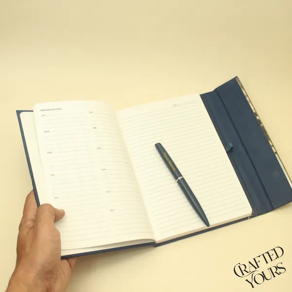 Blue_Personalised_Flip_Magnetic_Diary_&_Pen_Combo