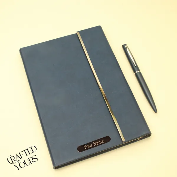Blue_Personalised_Flip_Magnetic_Diary_&_Pen_Combo
