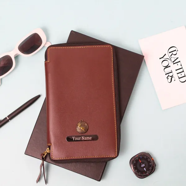 Brown_Personalised_Classic_Zippered_Travel_Case