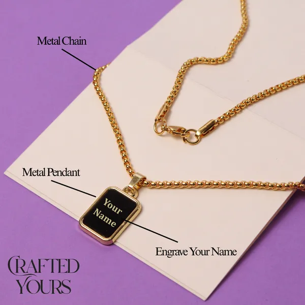 Black_&_Gold_Personalised_Square_Soldier_Dog_Tag_With_Chain