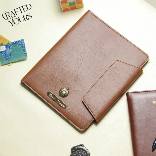 Tan_Personalised_Textured_Office_Organizer