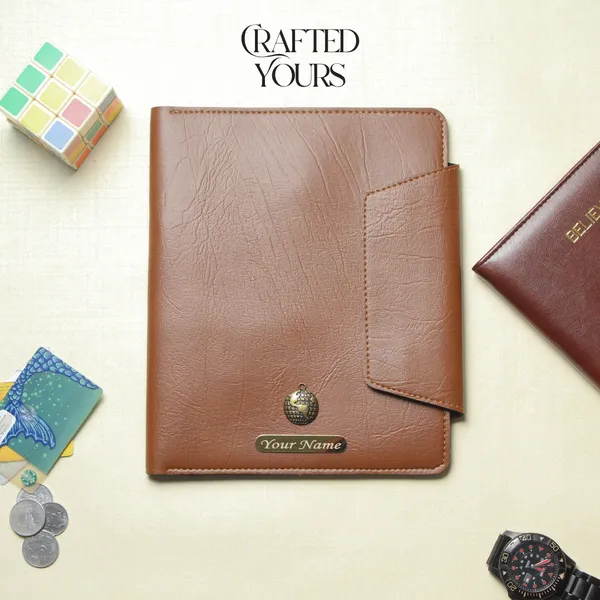Tan_Personalised_Textured_Office_Organizer