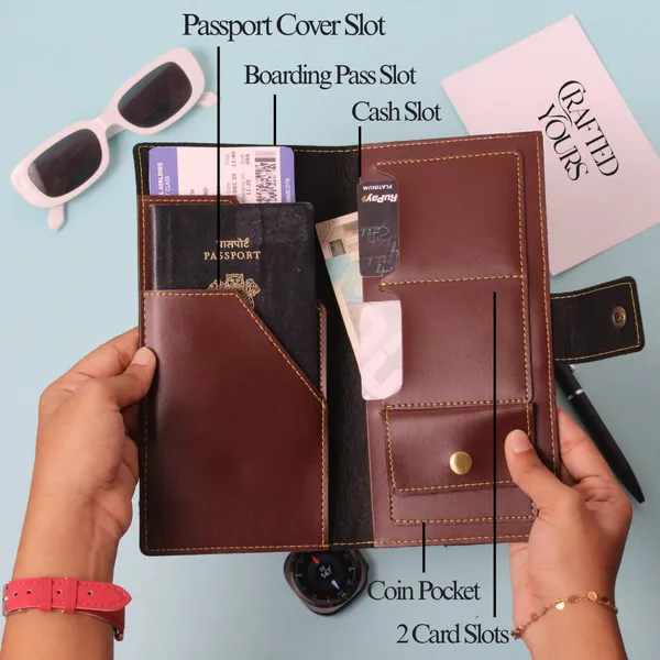 Brown_Personalised_Classic_Travel_Wallet