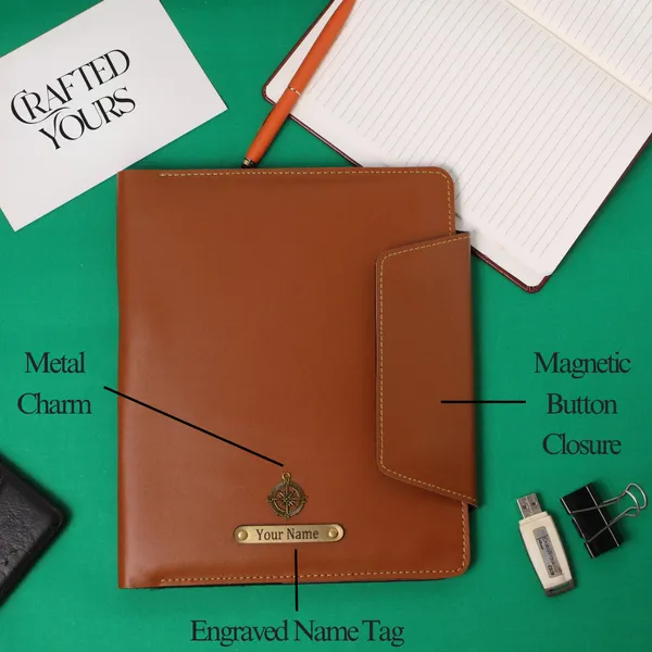 Tan_Personalised_Classic_Office_Organizer