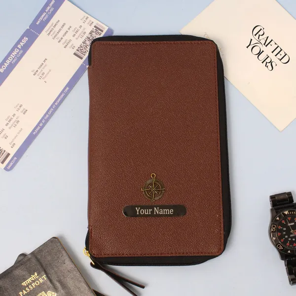 Brown_Personalised_Pebble_Textured_Zippered_Travel_Case