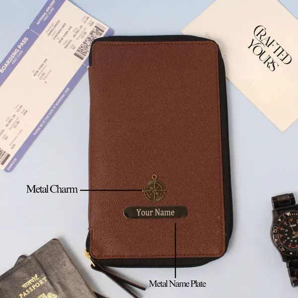 Brown_Personalised_Pebble_Textured_Zippered_Travel_Case