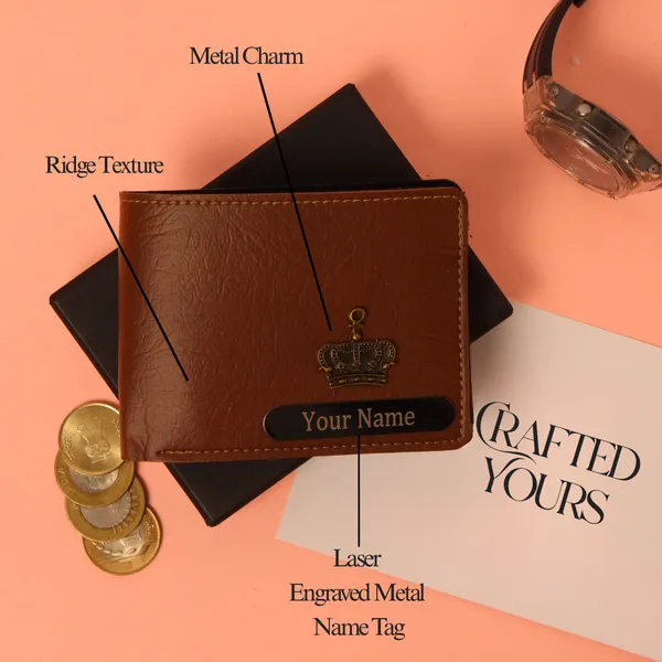 Tan_Personalised_Ridge_Textured_Mens_Wallet