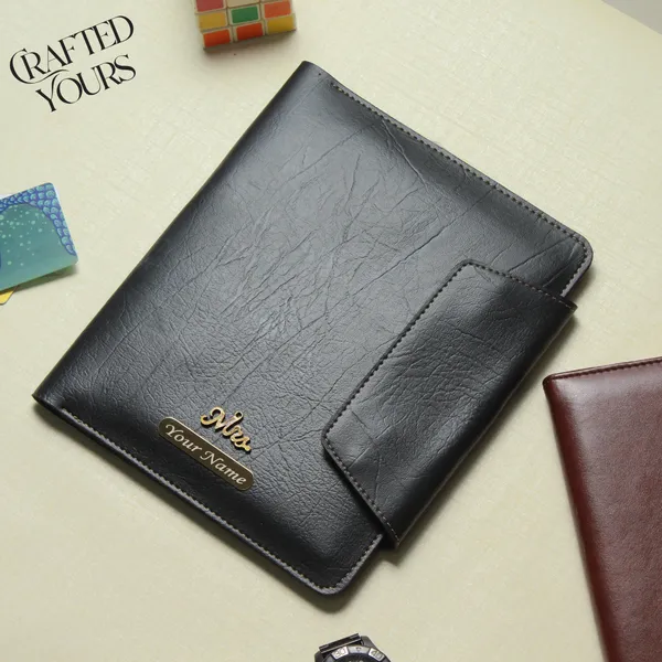 Black_Personalised_Textured_Office_Organizer