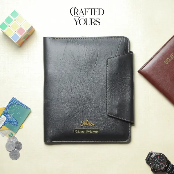 Black_Personalised_Textured_Office_Organizer