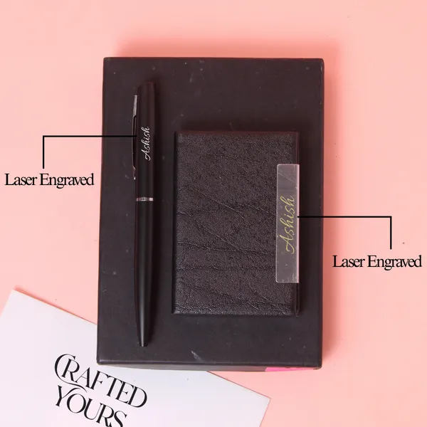 Black_Personalised_Roller_Pen_&_Textured_Cardholder_Combo
