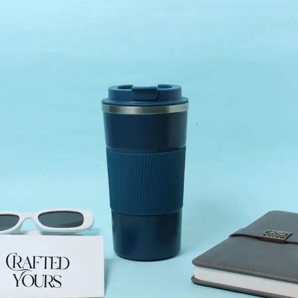 Blue_Personalised_Coffee_Flask_With_Grip