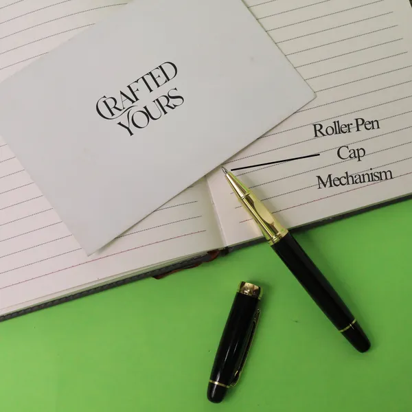 Black_&_Gold_Personalised_Premium_Gold_Trim_Roller_Pen_&_Gold_Belt_Keychain_Combo