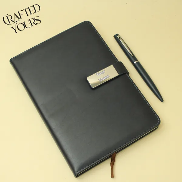 Blue_Personalised_Premium_Magnetic_Loop_Dairy_&_Pen_Combo